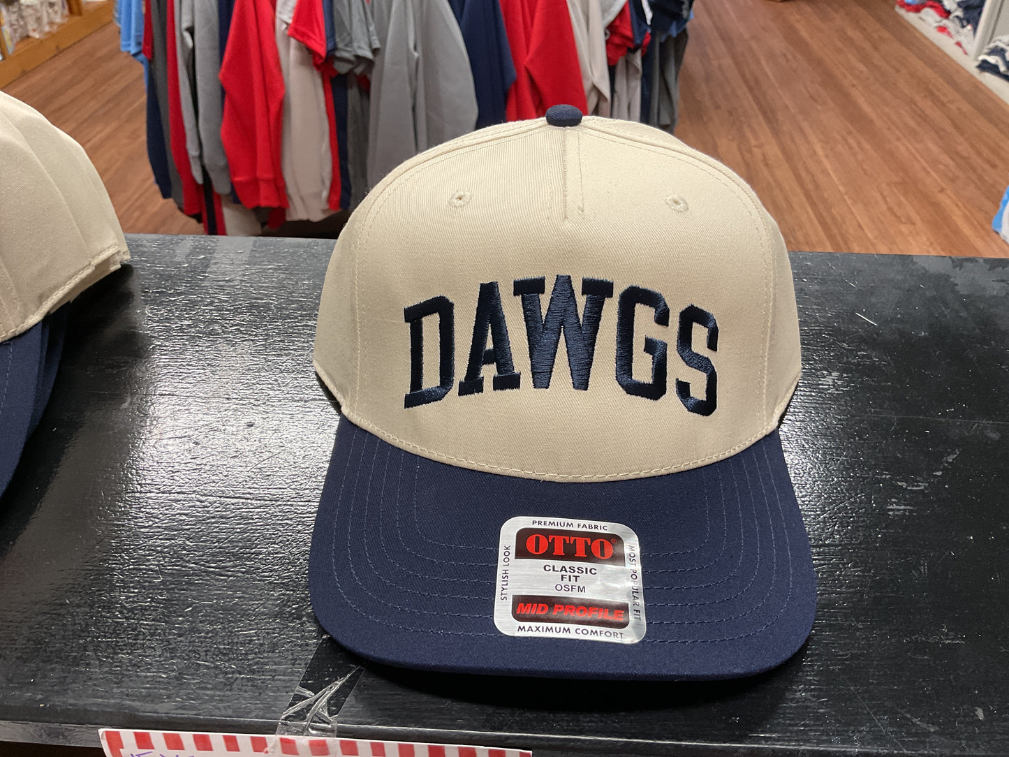 Hat | Cream/Navy | Dawgs RED