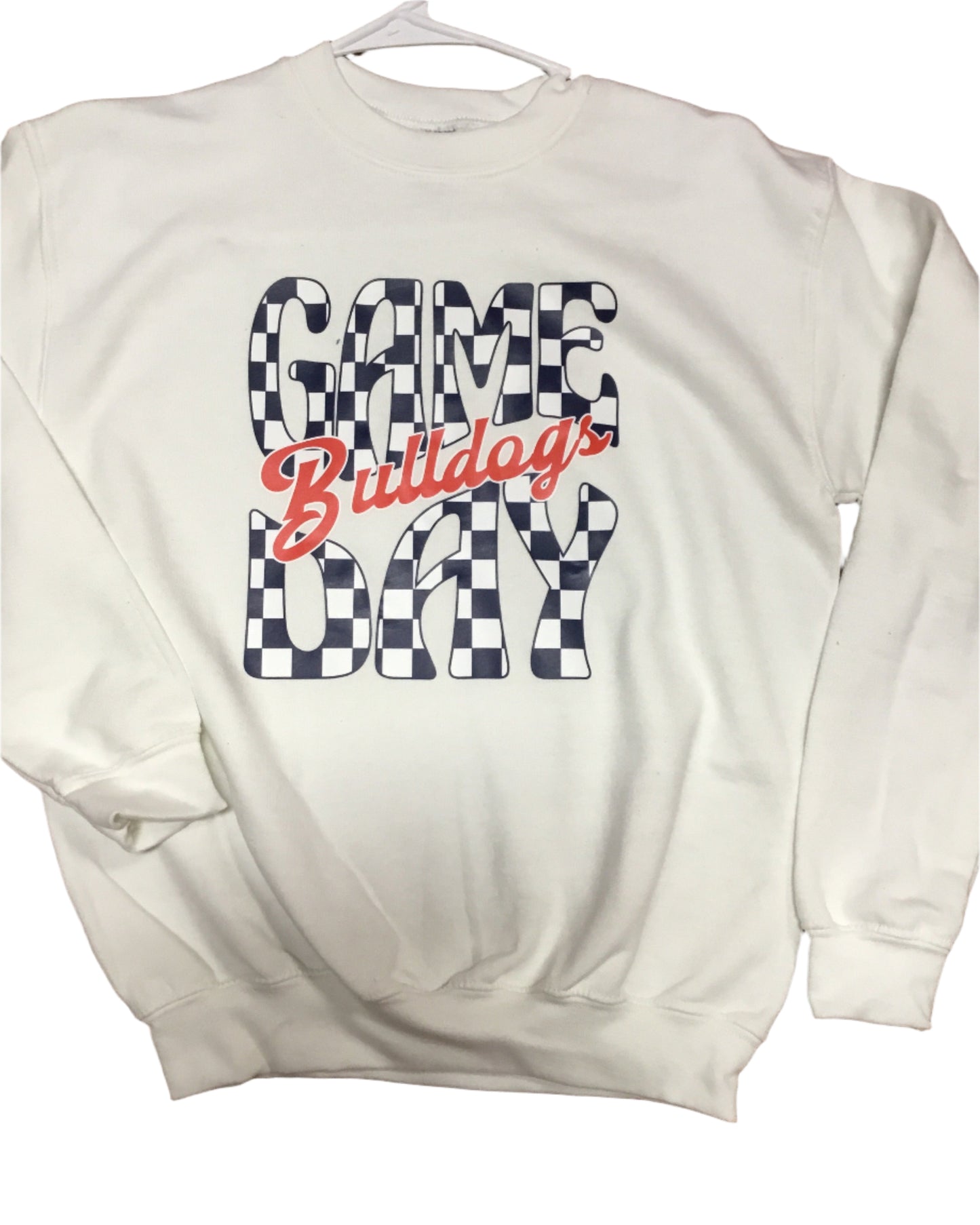 Checkerboard Sweatshirts Adult White