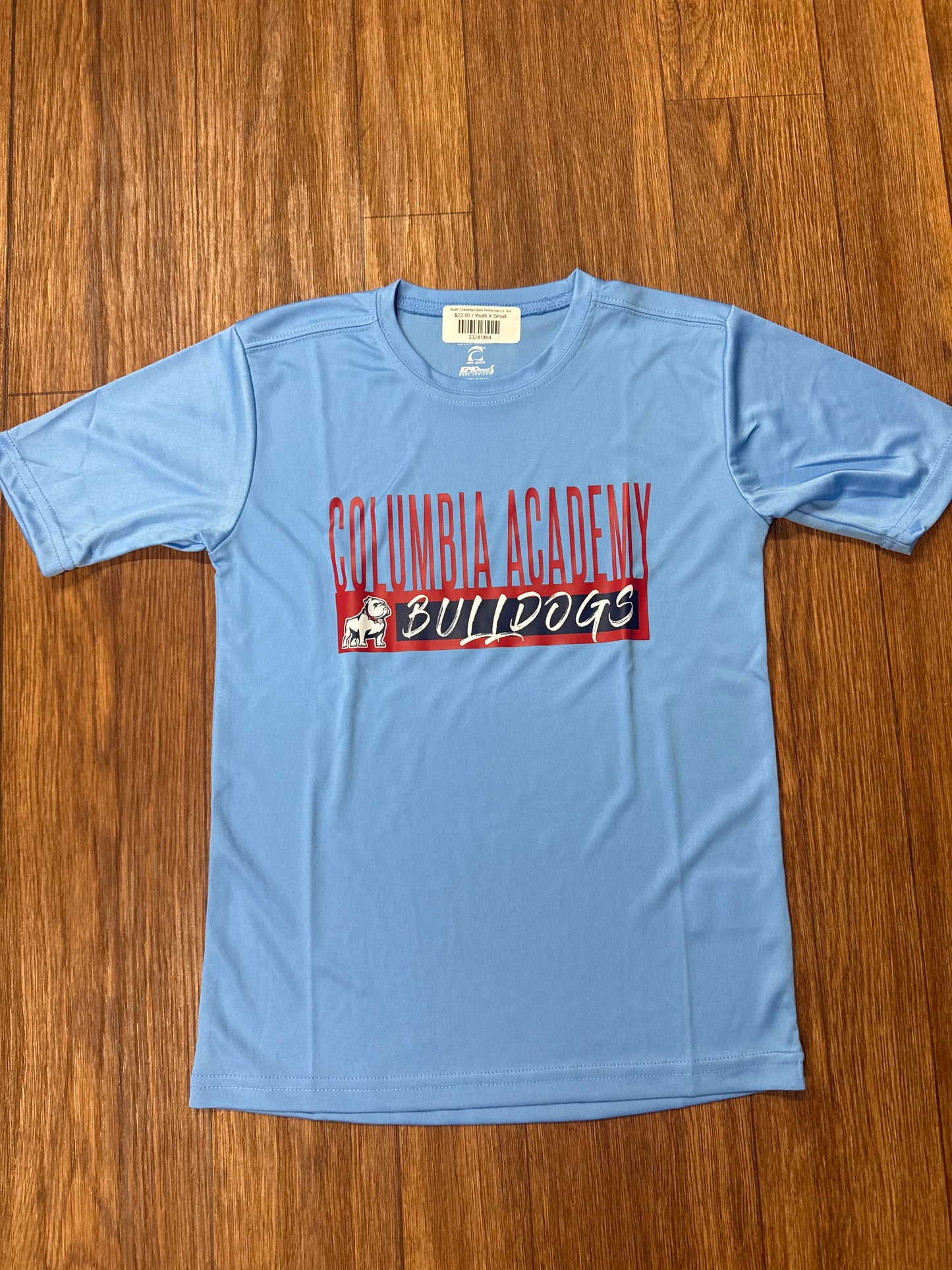 Youth Columbia Blue Performance Tee