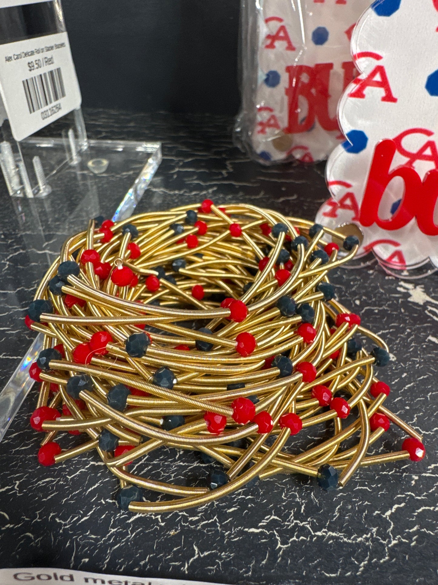 Gold metal wire bracelet