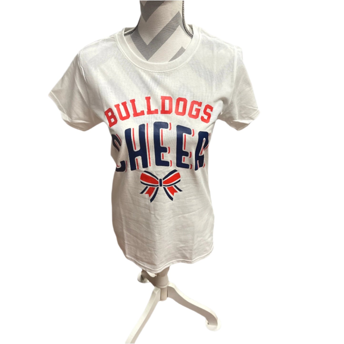 Adult Bulldogs Cheer Bow Tee