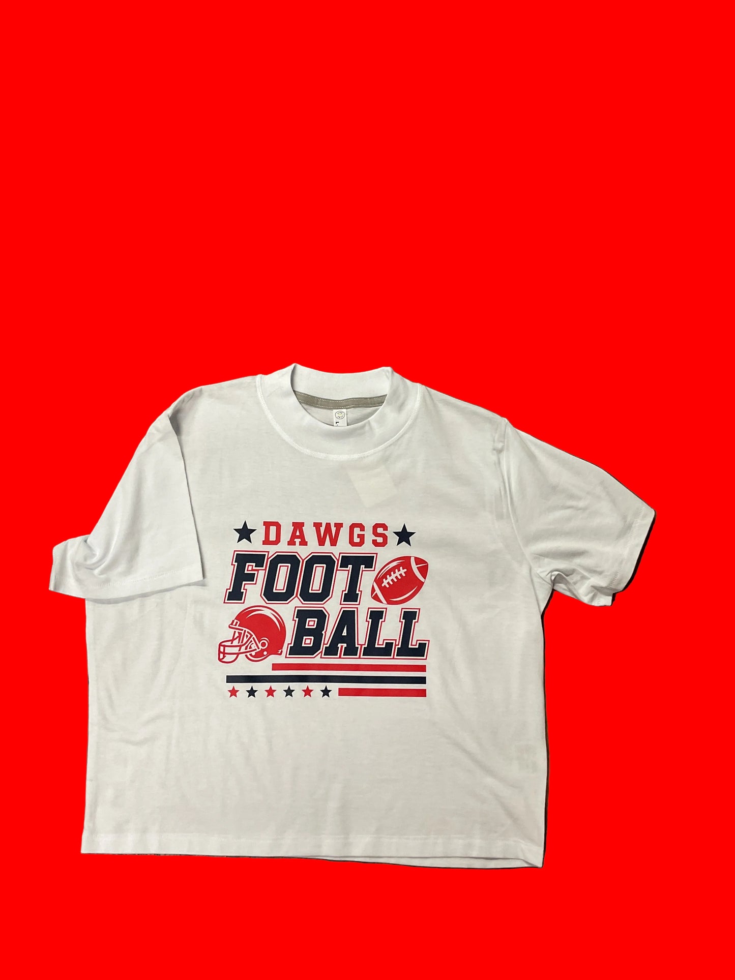Dawgs Football Stars | Mock Neck | White