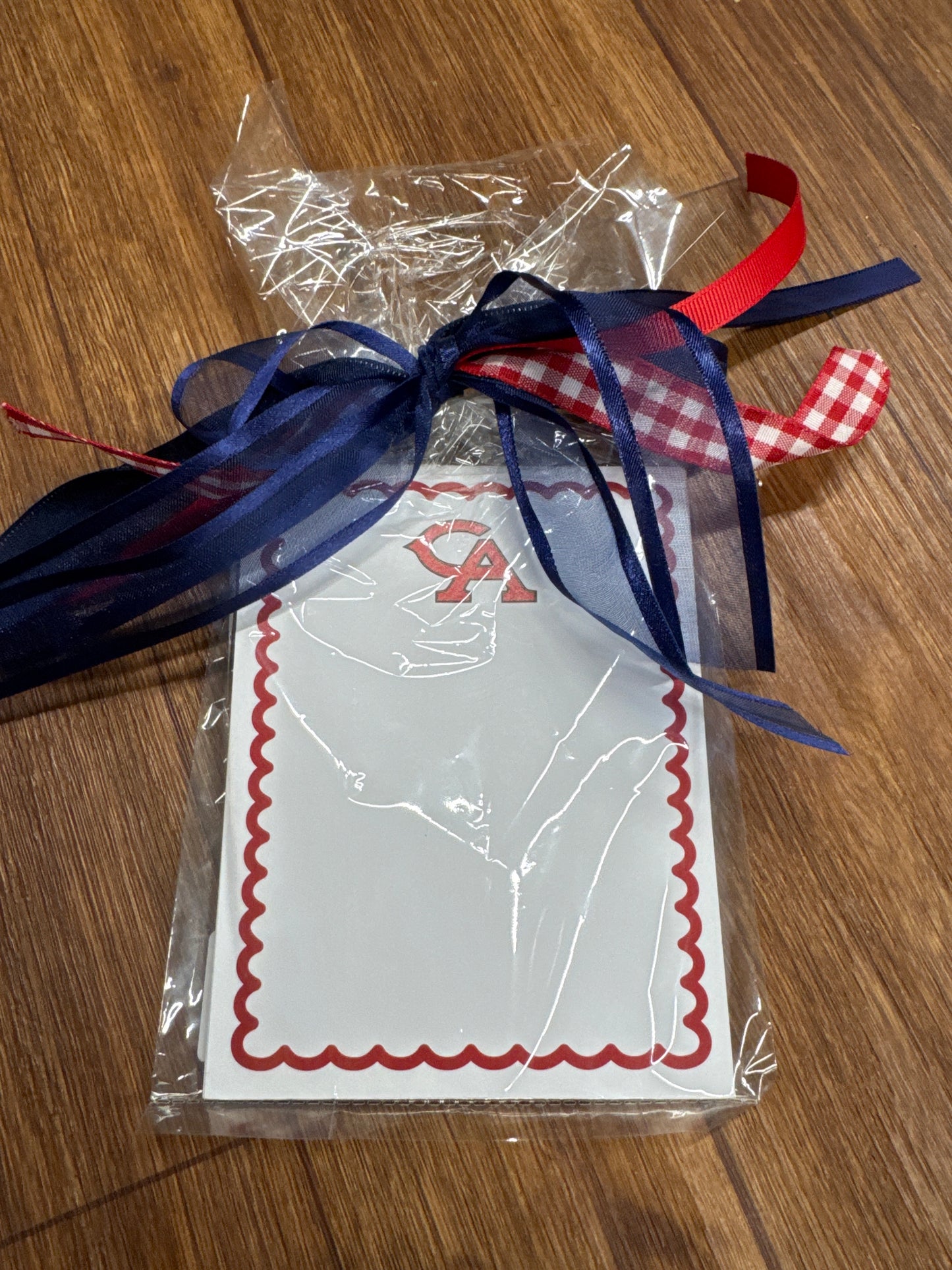 Note Pad- CA Red Scallop
