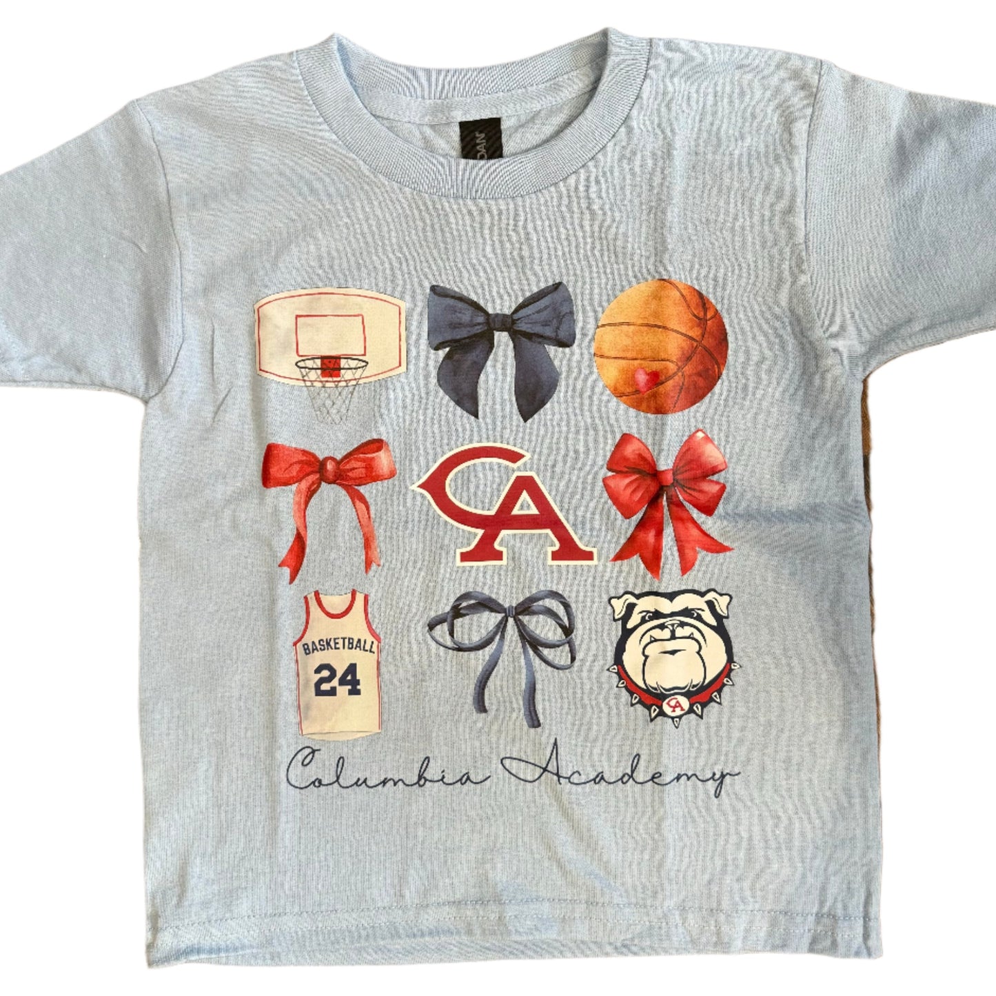 Youth Bows and Basketball Tee