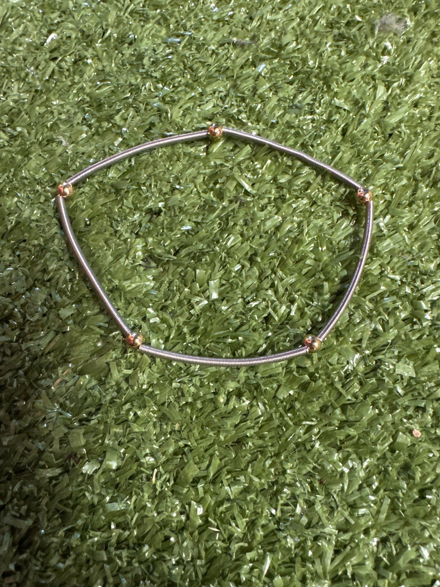Silver wire bead braclet