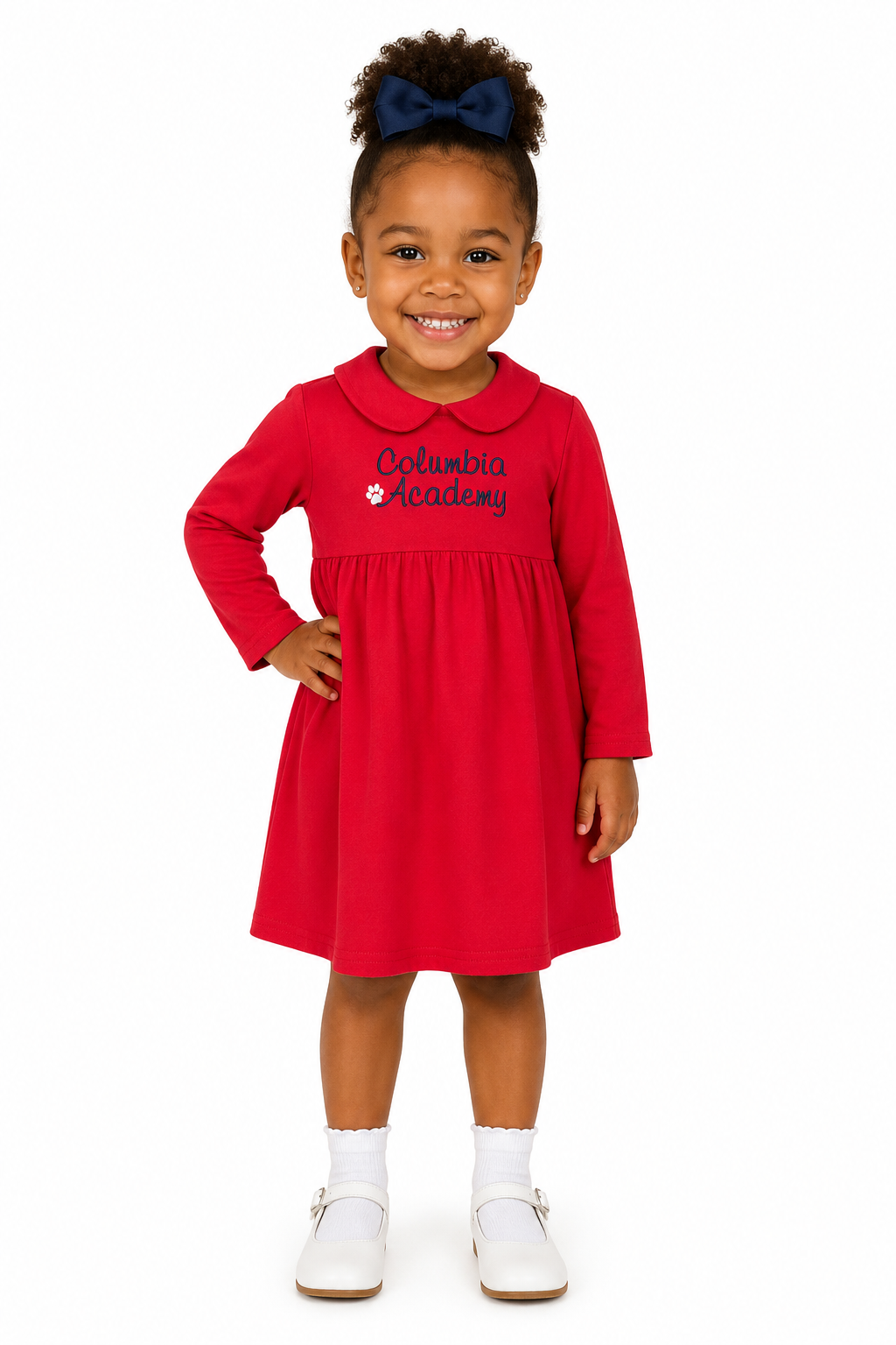 Girls | Ruffle dress | Red L/S