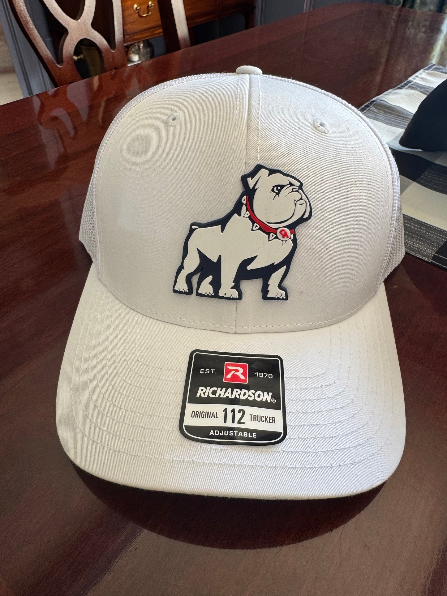 Hat with Standing Bulldog rubber patch