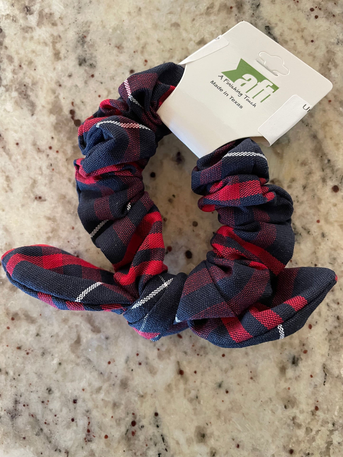Uniform Plaid Fabric Bow Scrunchie