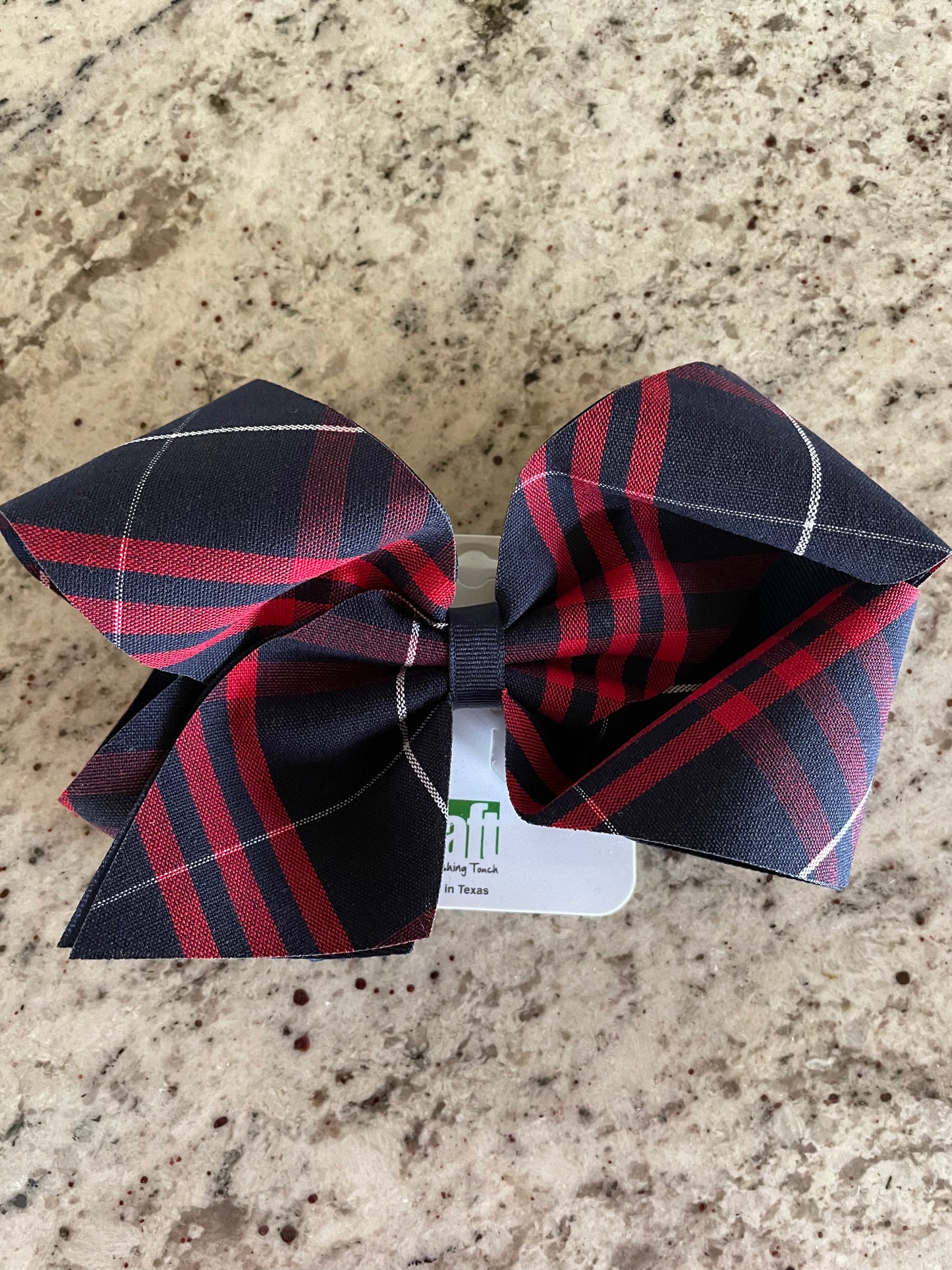 Uniform Plaid Medium 4 Loop Bow