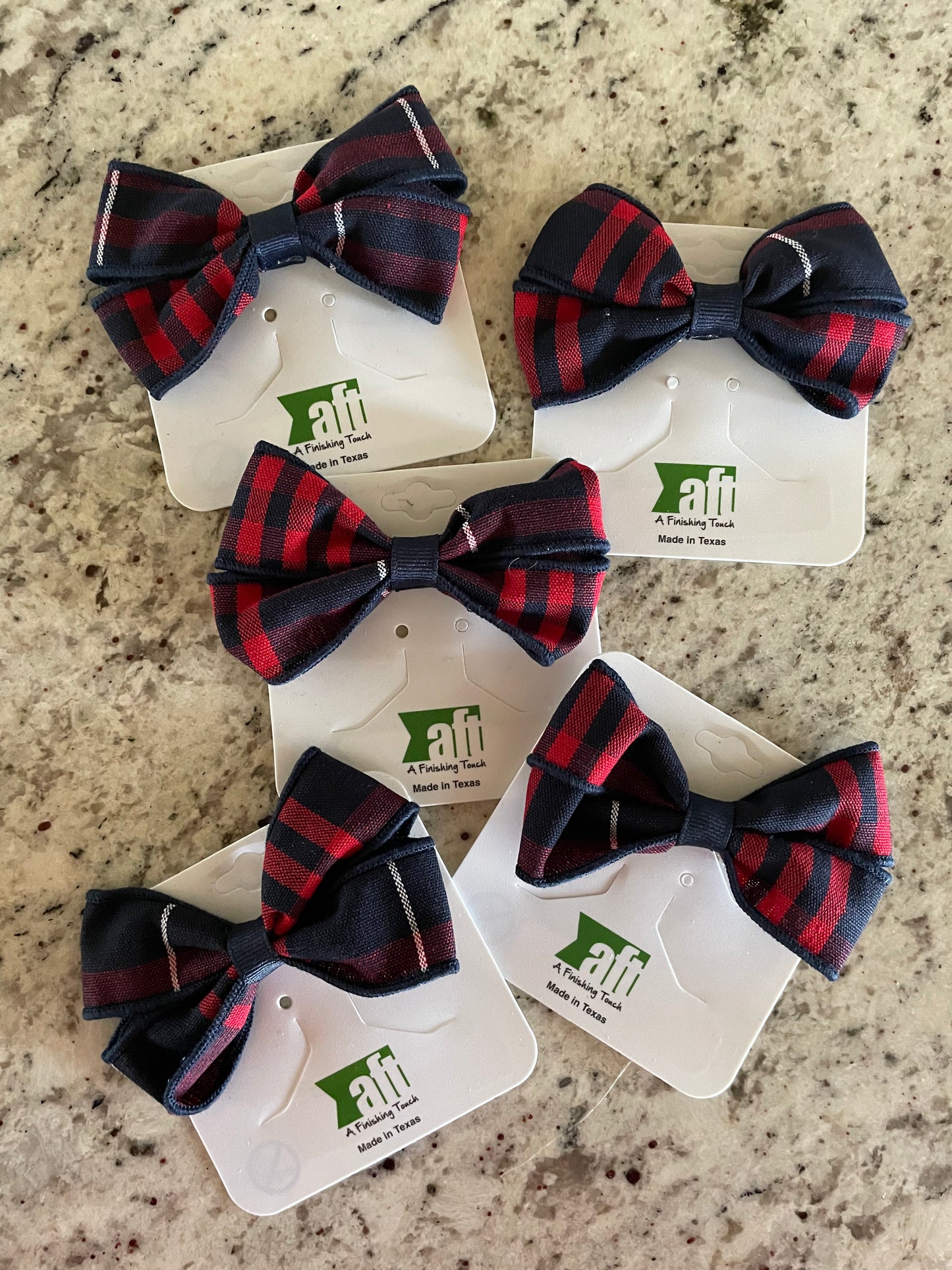 Uniform Small Plaid Bow