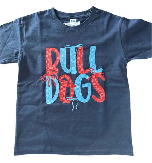 Bulldog Dot & Bow T-shirt
