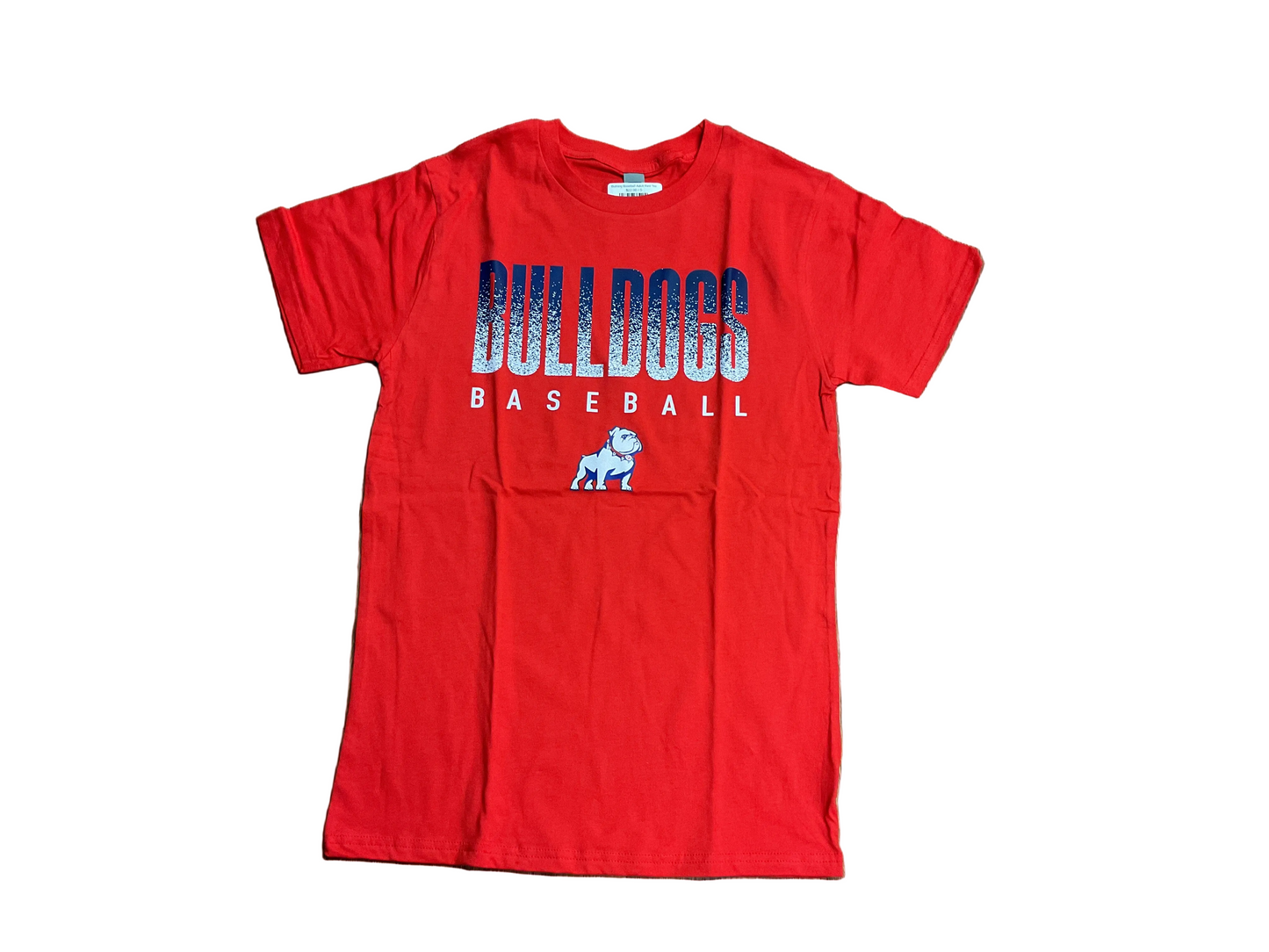 Bulldog Baseball Adult Red Tee