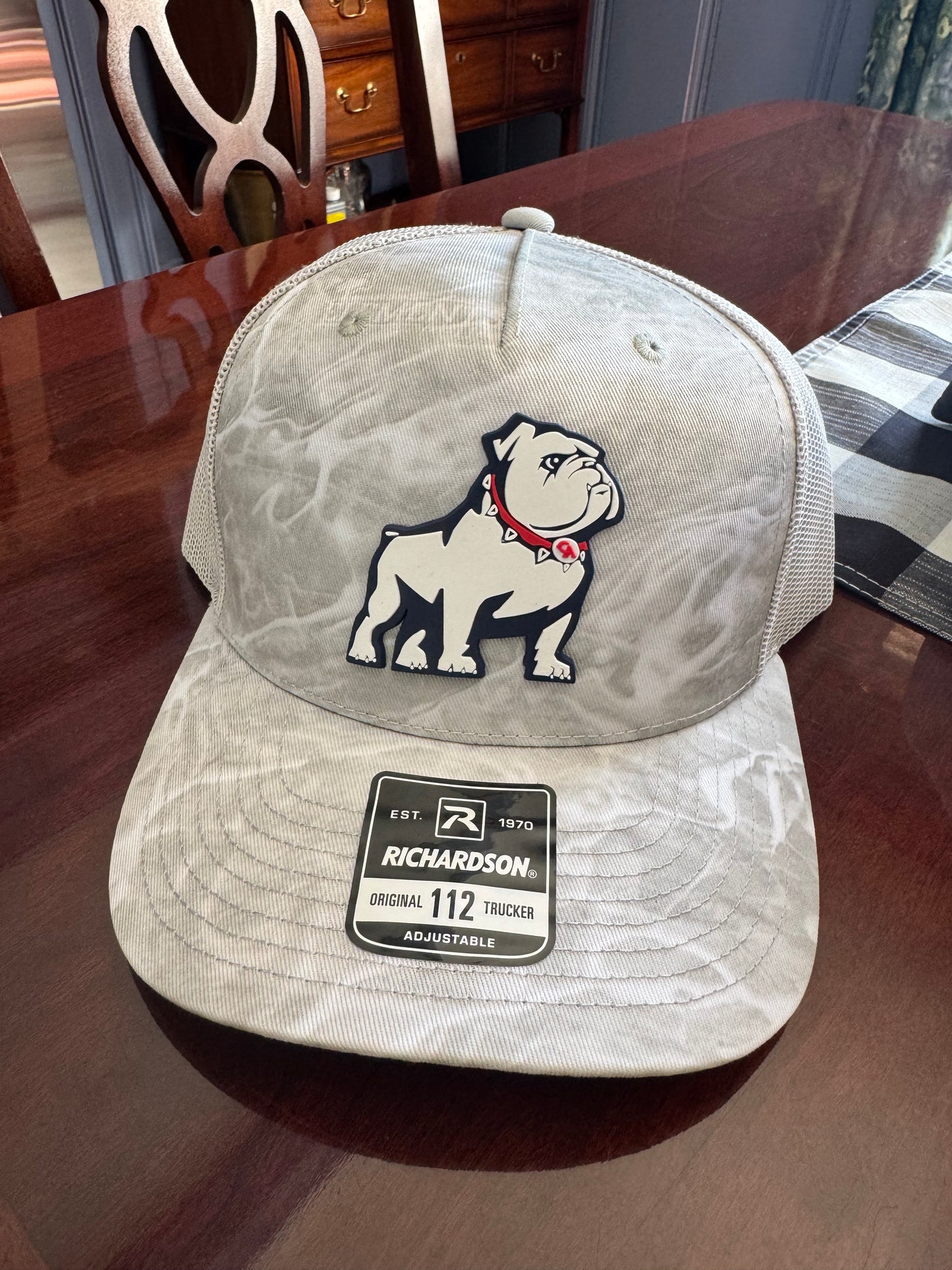 Hat with Standing Bulldog rubber patch