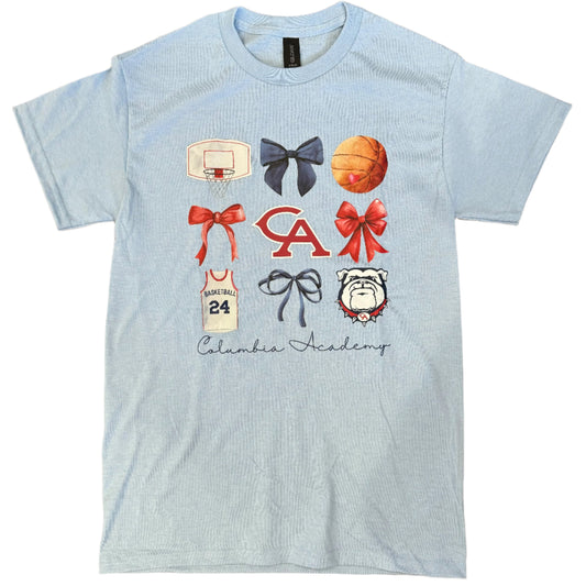Adult Bows and Basketball Tee