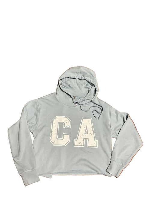 Adult | Raw Edge Hoodie | Denim CA White