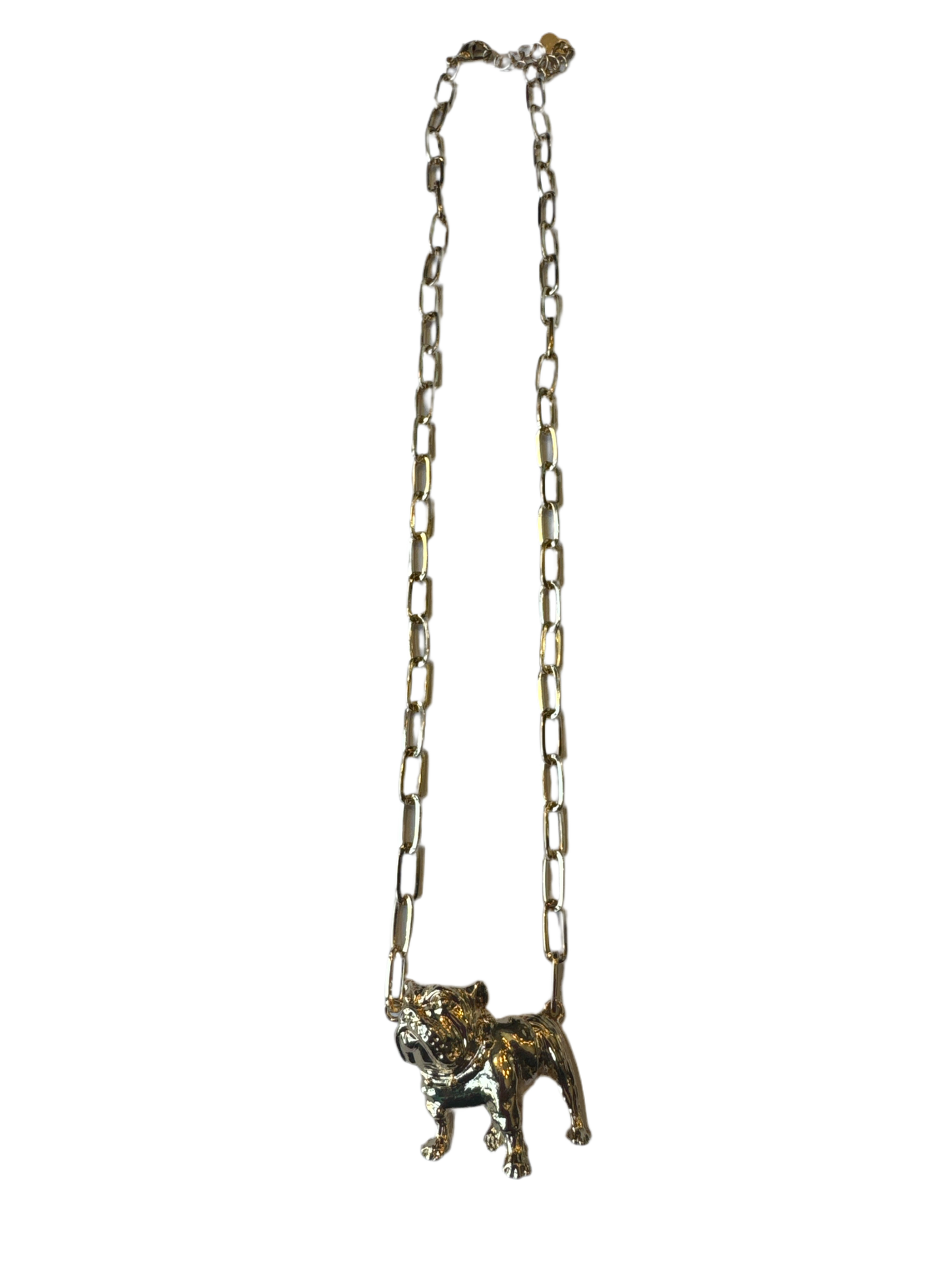 Bulldog Paper Clip Chain Necklace