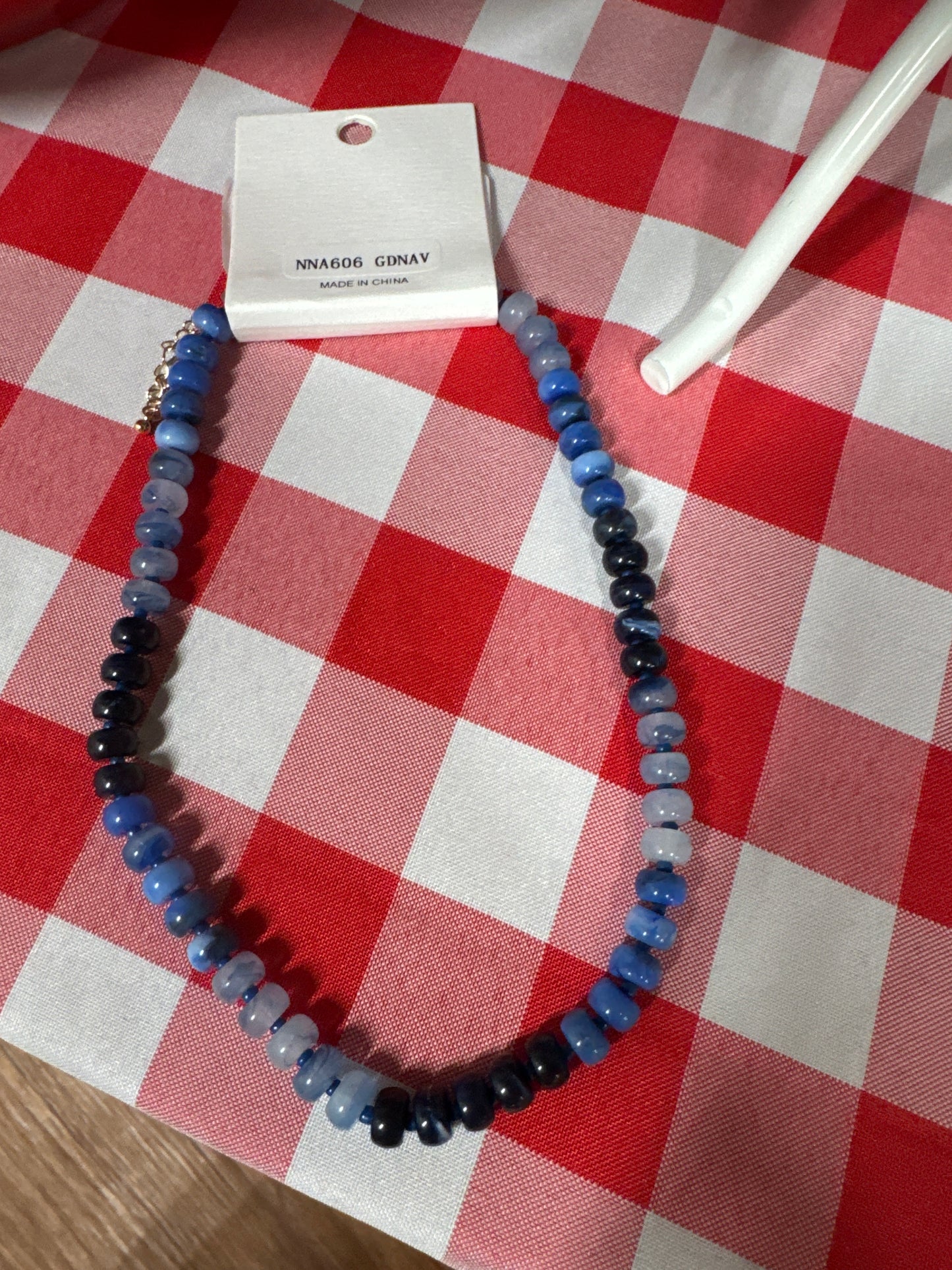 Blue Bead Necklaces