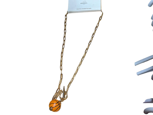 Paperclip chain Basketball Necklace