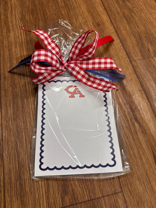 Note Pad- CA Blue Scallop