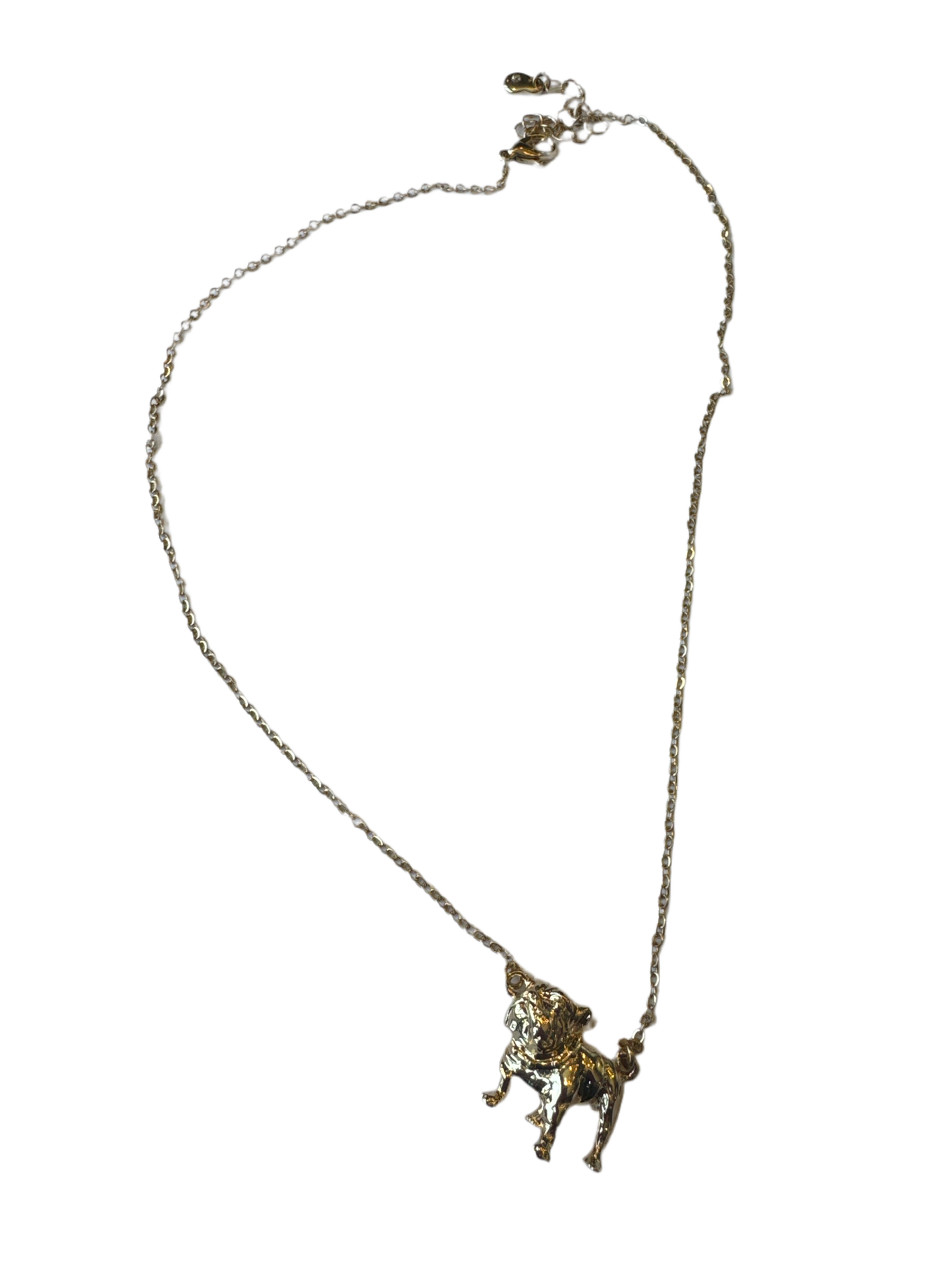 Bulldog Necklace Dainty Chain-Gold