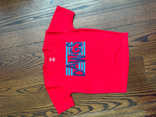 Youth performance s/s red tee