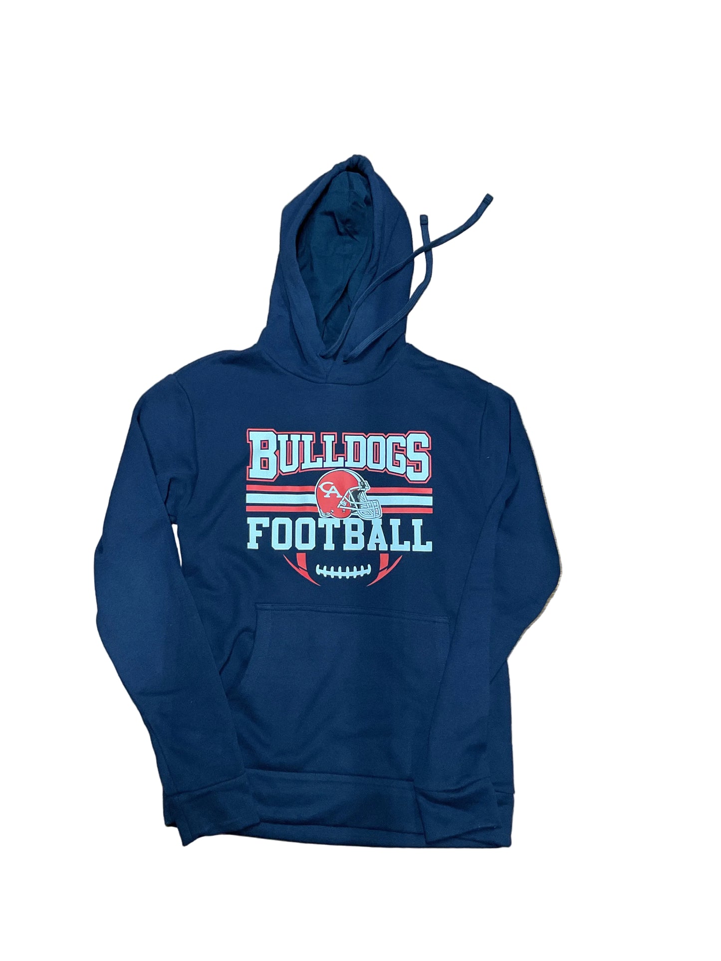 Bulldogs Football | Adult Hoodie | Navy