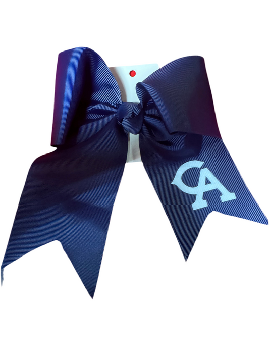 Navy Long Tail Bow with CA Logo or Bulldog Head Logo