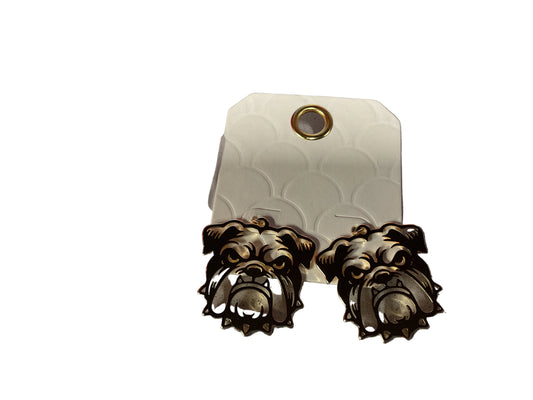 Bulldog filament earring -med
