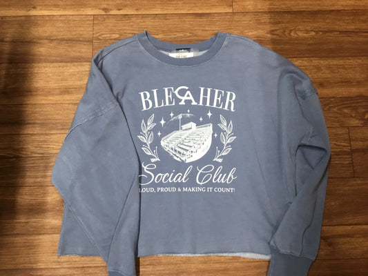 Washed Denim Blue Bleachers Club Sweatshirt