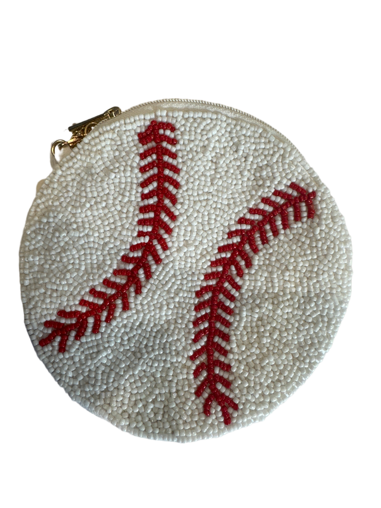 Beaded Sports Coin Pouch