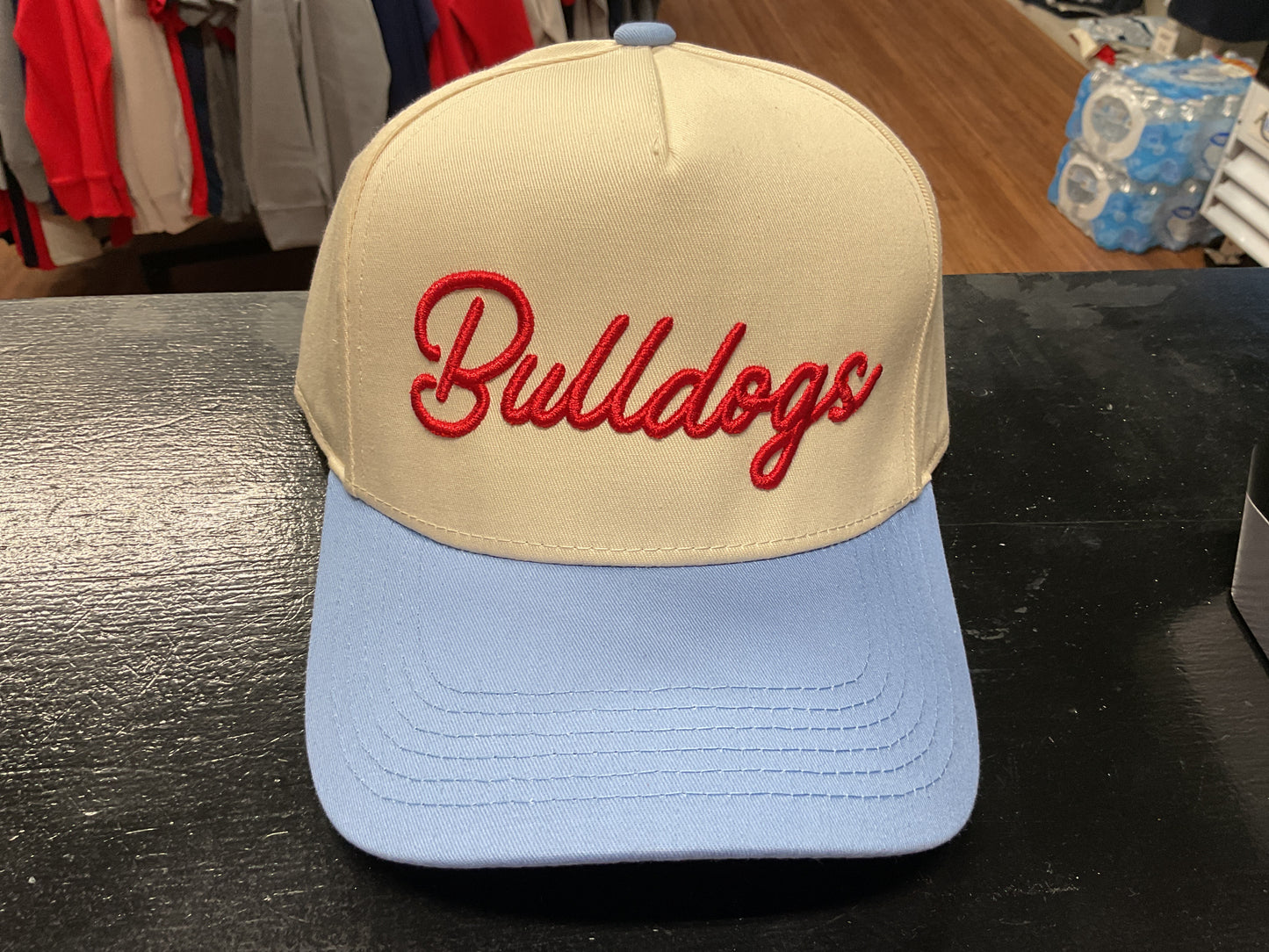 Hat | Cream/Baby Blue/Red | Bulldogs