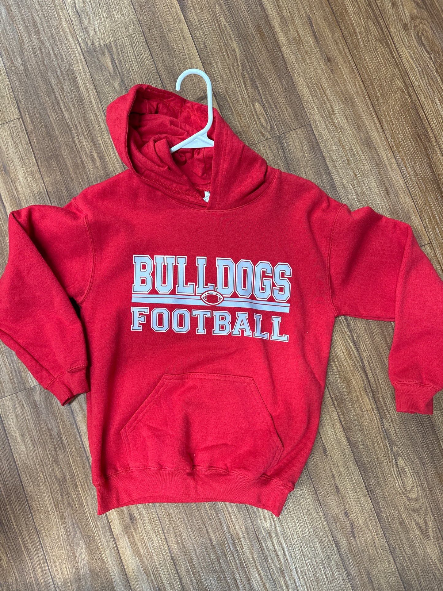 Red/Gray Youth Bulldogs Football Sweatshirt