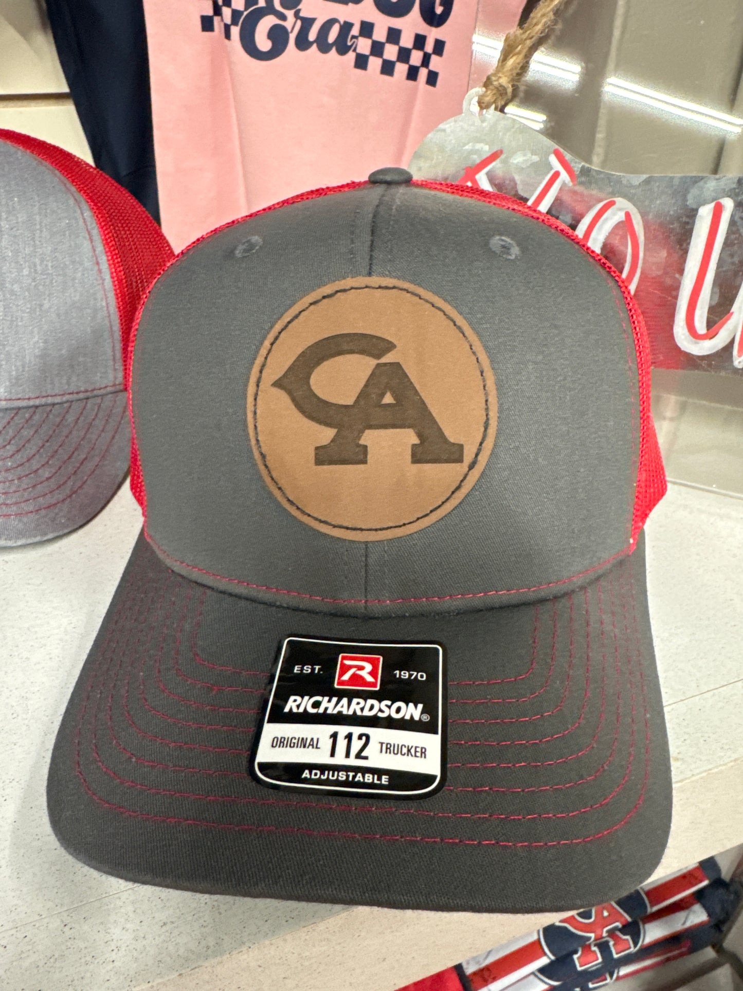 Trucker Hat with Leather CA patch