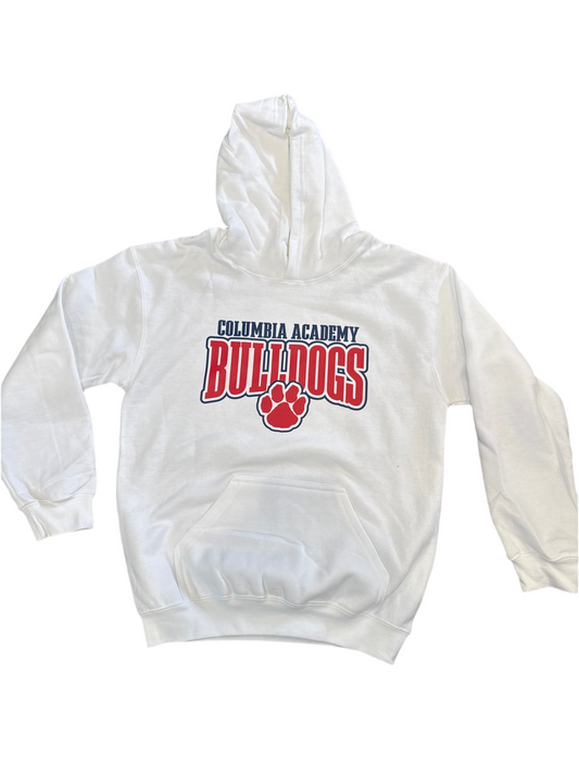 Youth White Hooded Sweatshirt