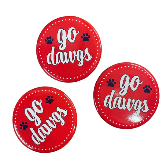 Go Dawgs Button Pin