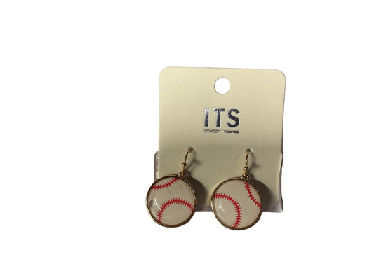 Baseball drop earrings