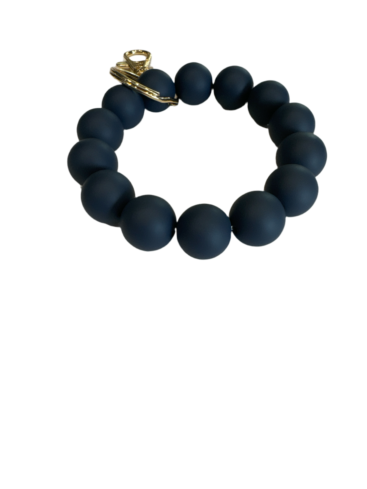 Navy Ball Key Ring Bracelet