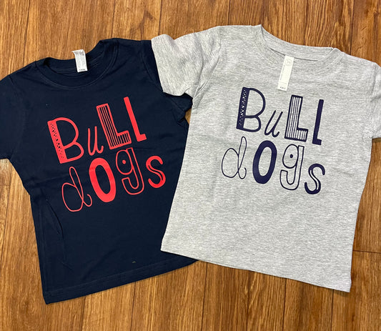 Fun Font Bulldogs T-Shirt