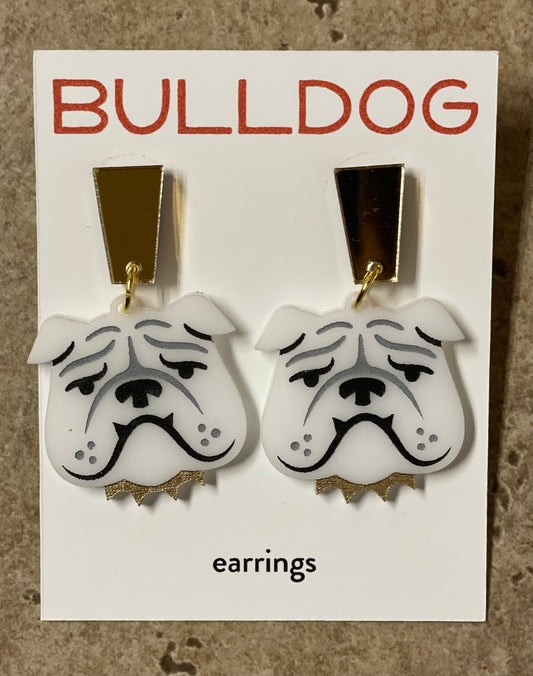 Bulldog Acrylic Game Day Earrings