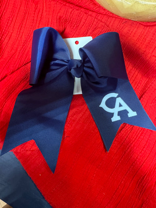 Navy Long Tail Bow with CA Logo or Bulldog Head Logo