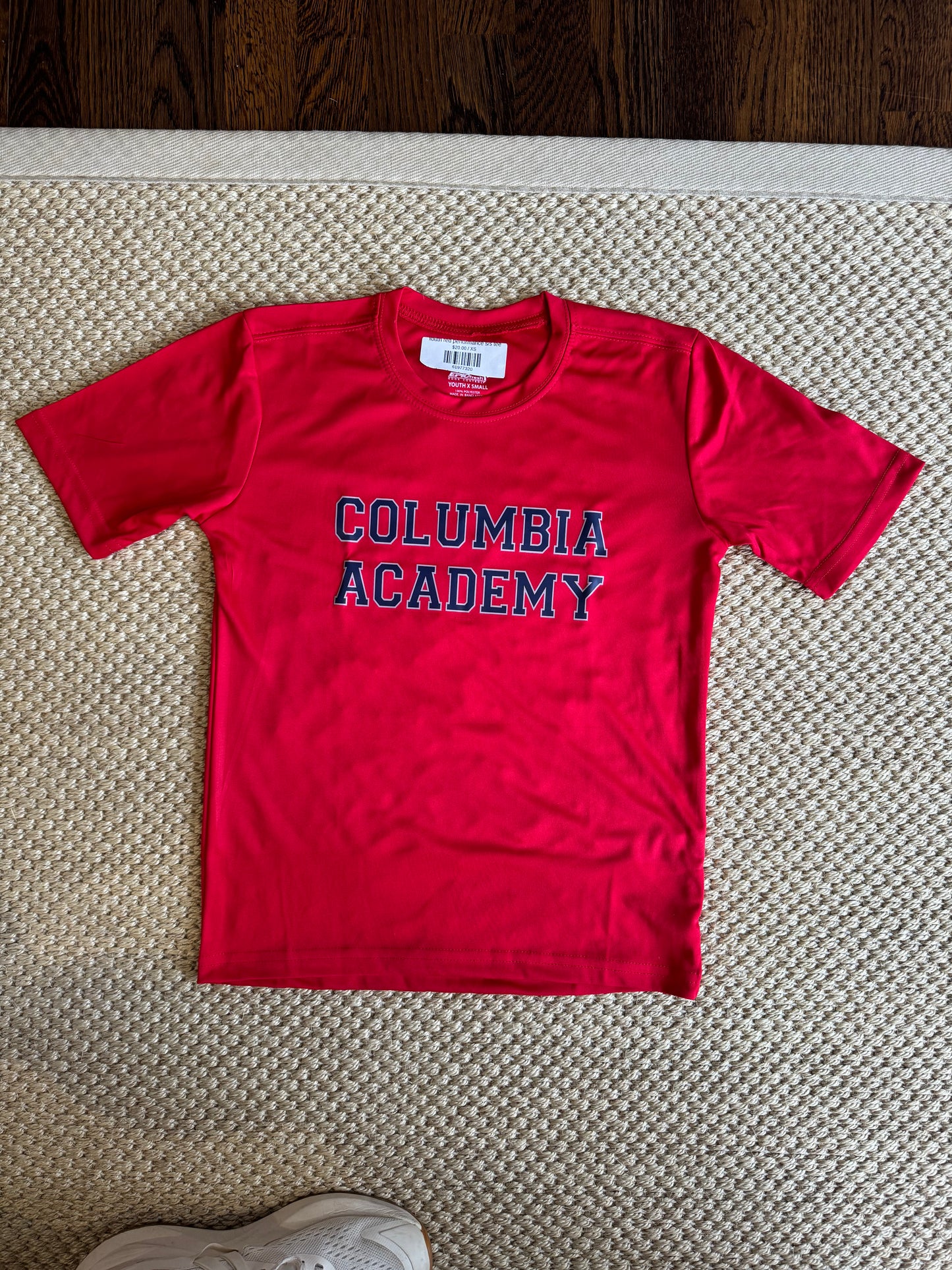 Youth red performance s/s tee