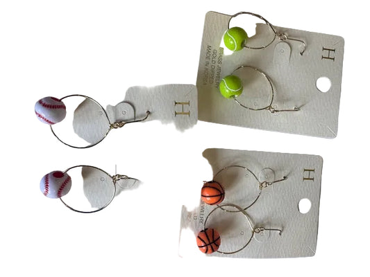 Sport Gold Hoop Dangle