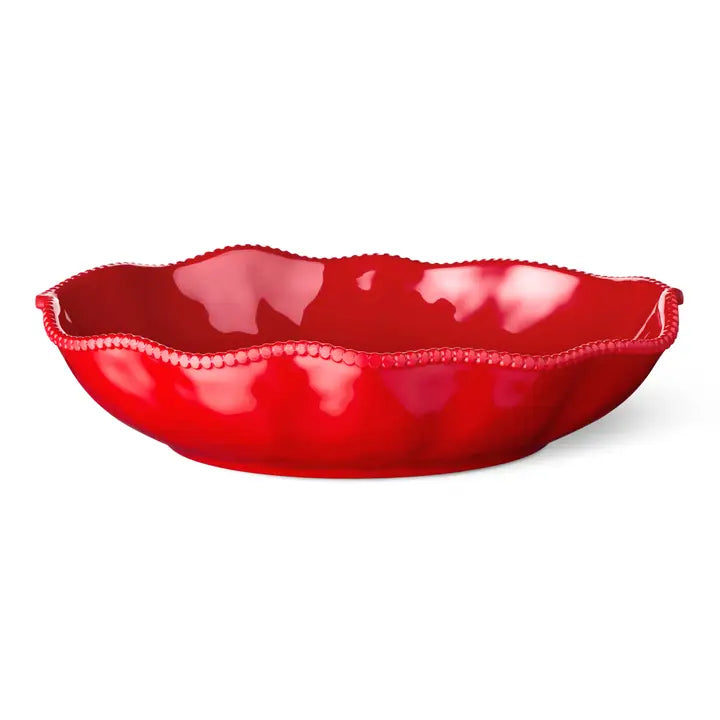 Red Large Serving Bowl