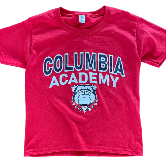 Youth Columbia Academy Bulldogs Red Tee