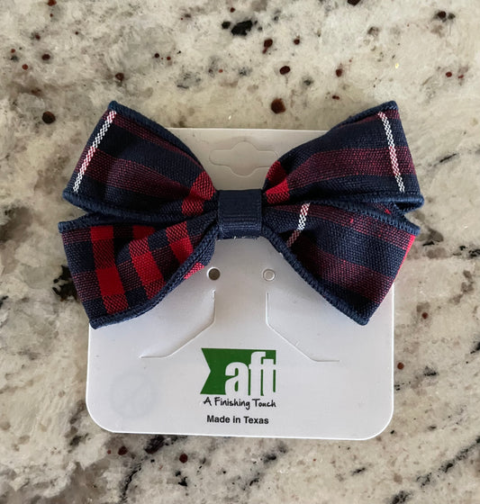 Uniform Small Plaid Bow